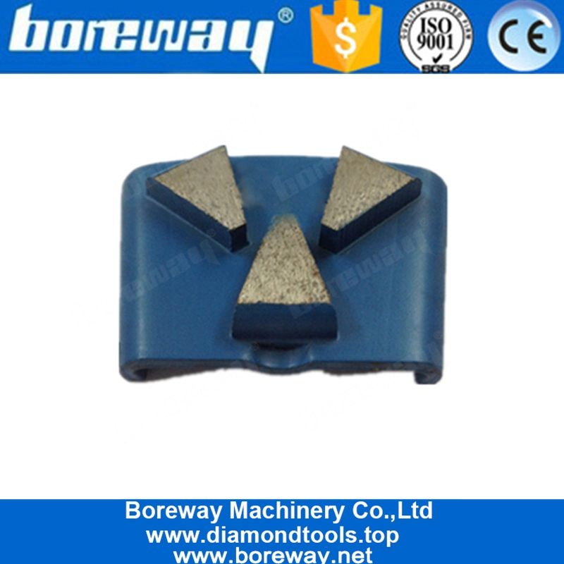 Drei Trapezsegmente HTC Betonschleifstein für Betonboden