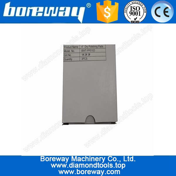 पत्थर, ग्रेनाइट राल पालिशगर के लिए तीन कदम सूखी चमकाने पैड