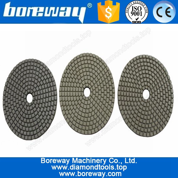 पत्थर, ग्रेनाइट राल पालिशगर के लिए तीन कदम सूखी चमकाने पैड