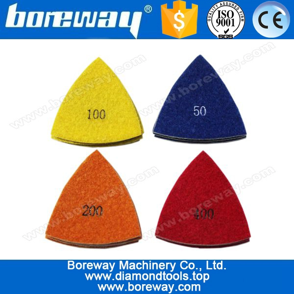 कठिन धैर्य हीरे के कणों विद्युत त्रिकोणीय Burnishing डिस्क
