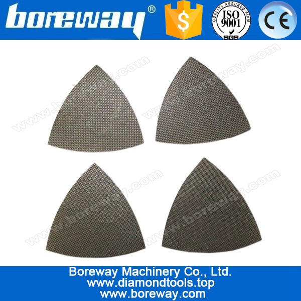 कठिन धैर्य हीरे के कणों विद्युत त्रिकोणीय Burnishing डिस्क