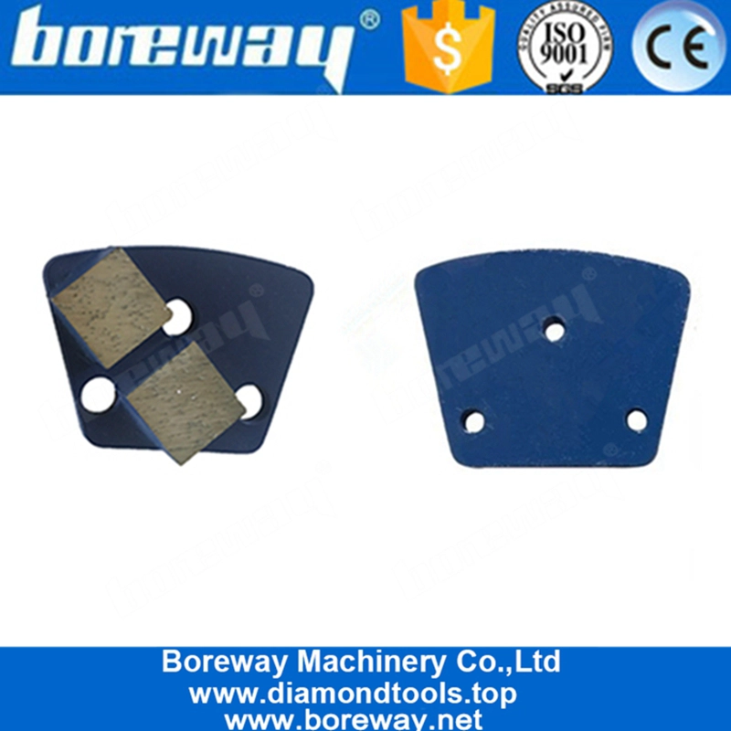 Trapez-Schnellschleifscheiben aus Beton mit Gewindebohrungen Zwei quadratische Segmente