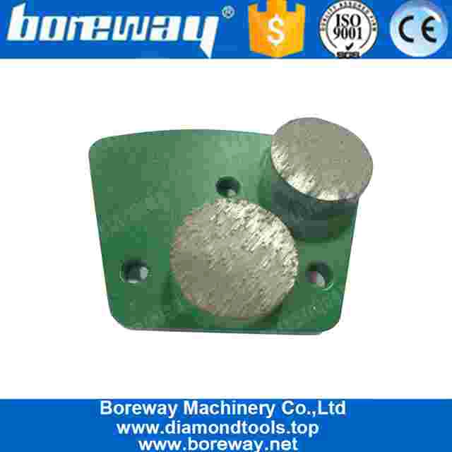 कंक्रीट फर्श नवीनीकरण के लिए दो गोल खंड के साथ ट्रेपेज़ॉइड डायमंड पीस ब्लॉक