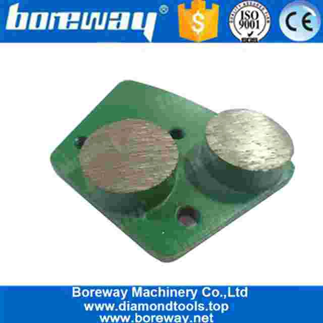 कंक्रीट फर्श नवीनीकरण के लिए दो गोल खंड के साथ ट्रेपेज़ॉइड डायमंड पीस ब्लॉक