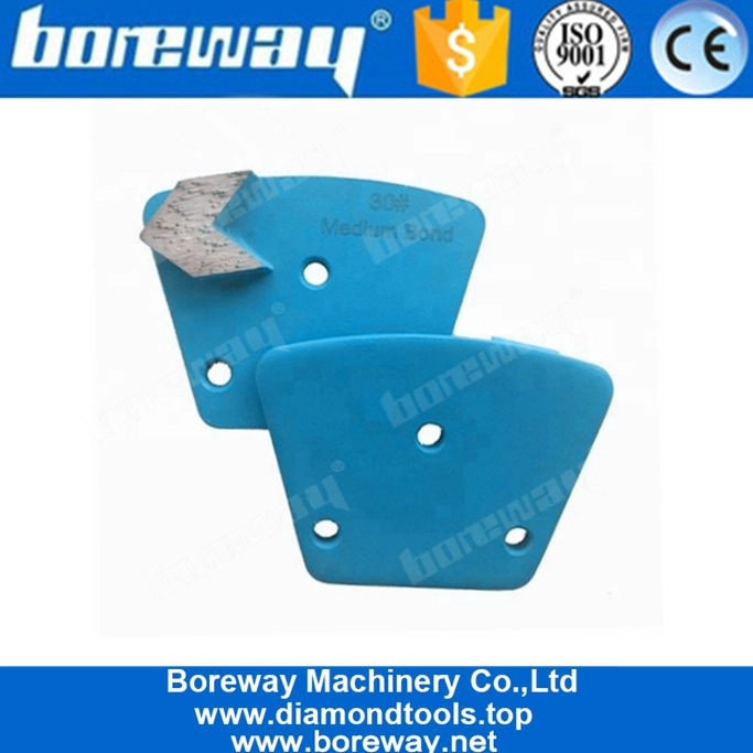 台形の金属の結束のダイヤモンドの粉砕のパッドの単一の矢の区分が付いている床の粉砕の靴