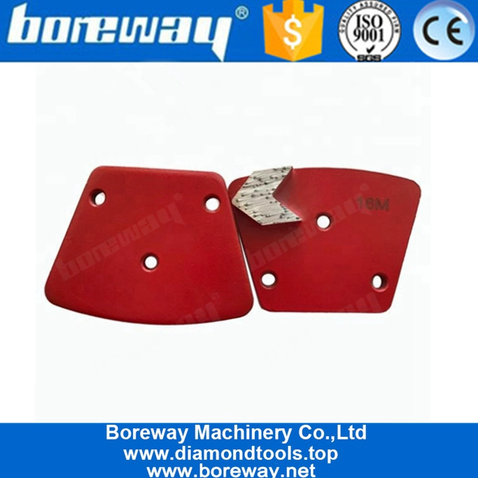 台形の金属の結束のダイヤモンドの粉砕のパッドの単一の矢の区分が付いている床の粉砕の靴