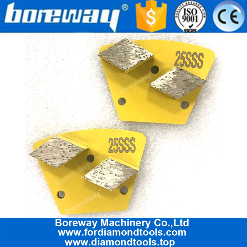 Type trapézoïdal Disque de meulage de polissage de sol de segment de barre de losange