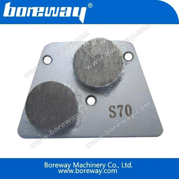 Trapezoid diamond grinding plates and blocks