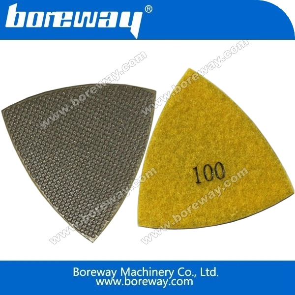 Triangolo diamante lucidare bagnato pad
