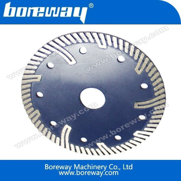 टर्बो हीरा कंक्रीट देखा ब्लेड के साथ दांतों को सुदृढ़