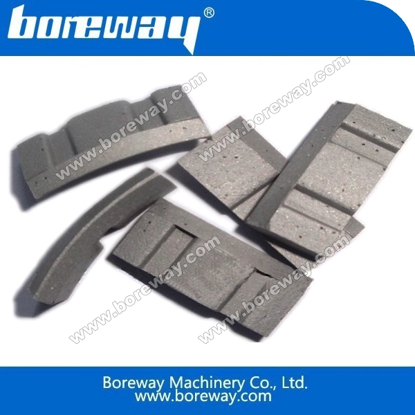 Turbo segment for construction diamond core drill bit