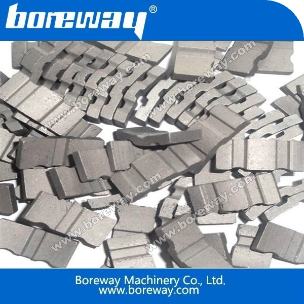 Turbo segment for construction diamond core drill bit