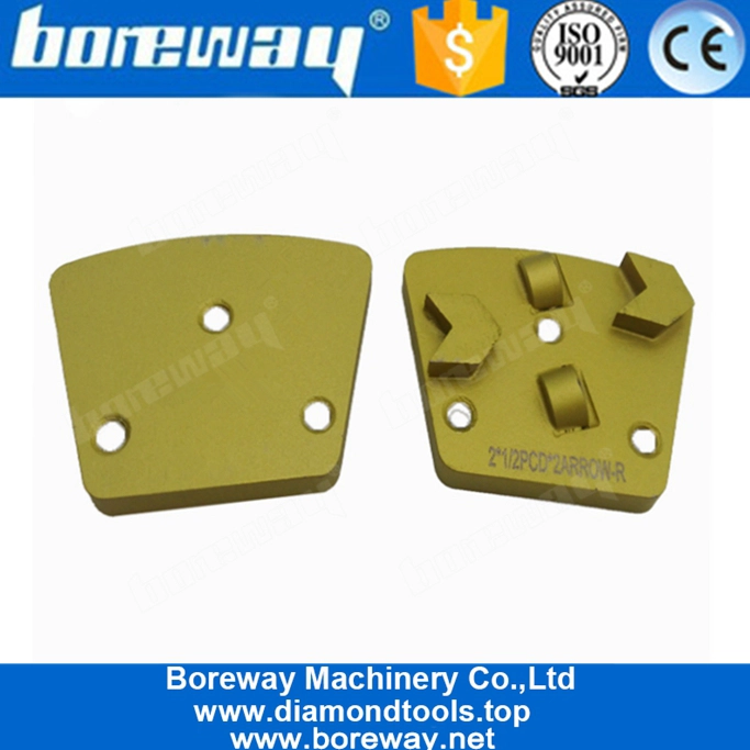 Epoxy कंक्रीट कोटिंग हटाने के लिए दो आधा PCD तीर खंड धातु बॉन्ड डायमंड पीस जूते