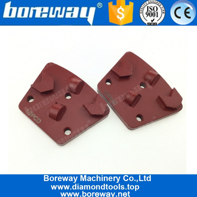 Epoxy कंक्रीट कोटिंग हटाने के लिए दो आधा PCD तीर खंड धातु बॉन्ड डायमंड पीस जूते