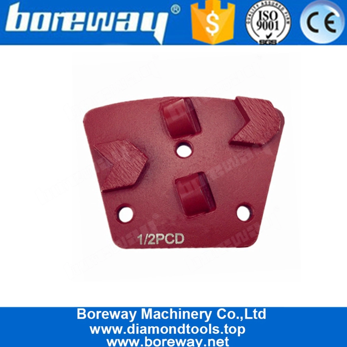 Epoxy कंक्रीट कोटिंग हटाने के लिए दो आधा PCD तीर खंड धातु बॉन्ड डायमंड पीस जूते