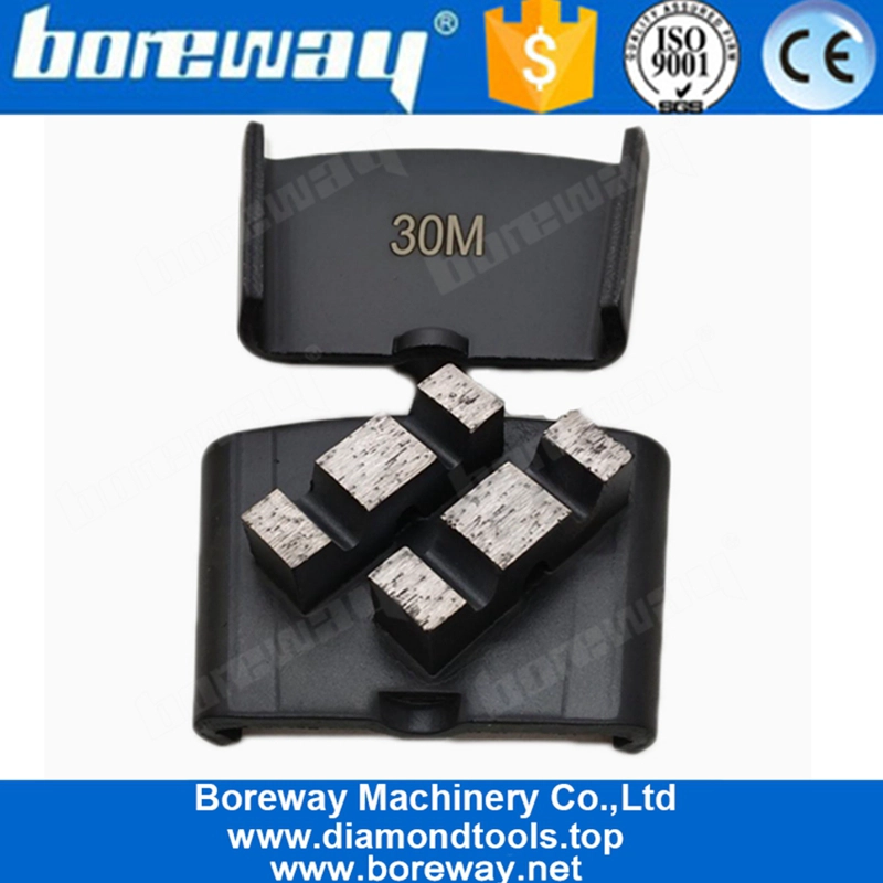 Two M Segments HTC EZ Change Metal Bond Grinding Disc For Concrete Terrazzo Stone