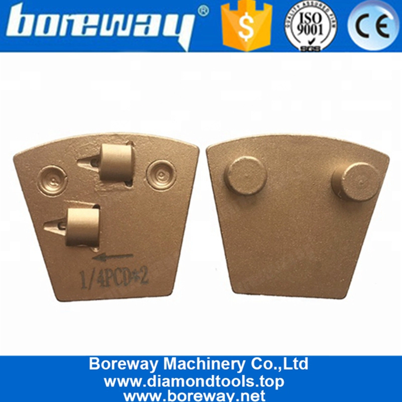 Two Quarter PCD Two Pins Quick Lock PCD Diamond Grinding Shoes For Epoxy Coating Removal
