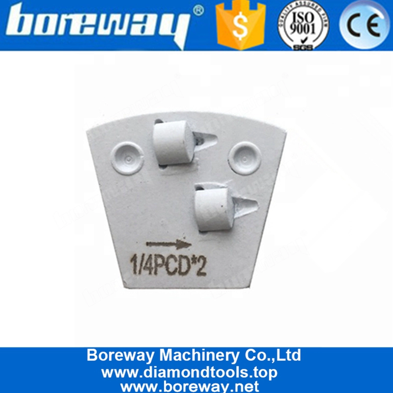Two Quarter PCD Two Pins Quick Lock PCD Diamond Grinding Shoes For Epoxy Coating Removal