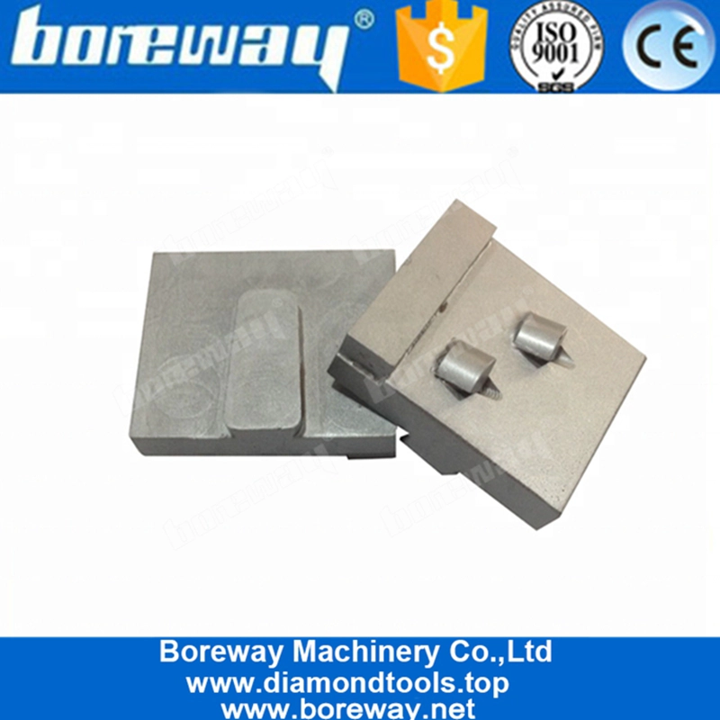 Deux PCD quart et souliers de meulage de diamant de serrure de Redi de segment pour l'enlèvement de revêtement de colle époxyde