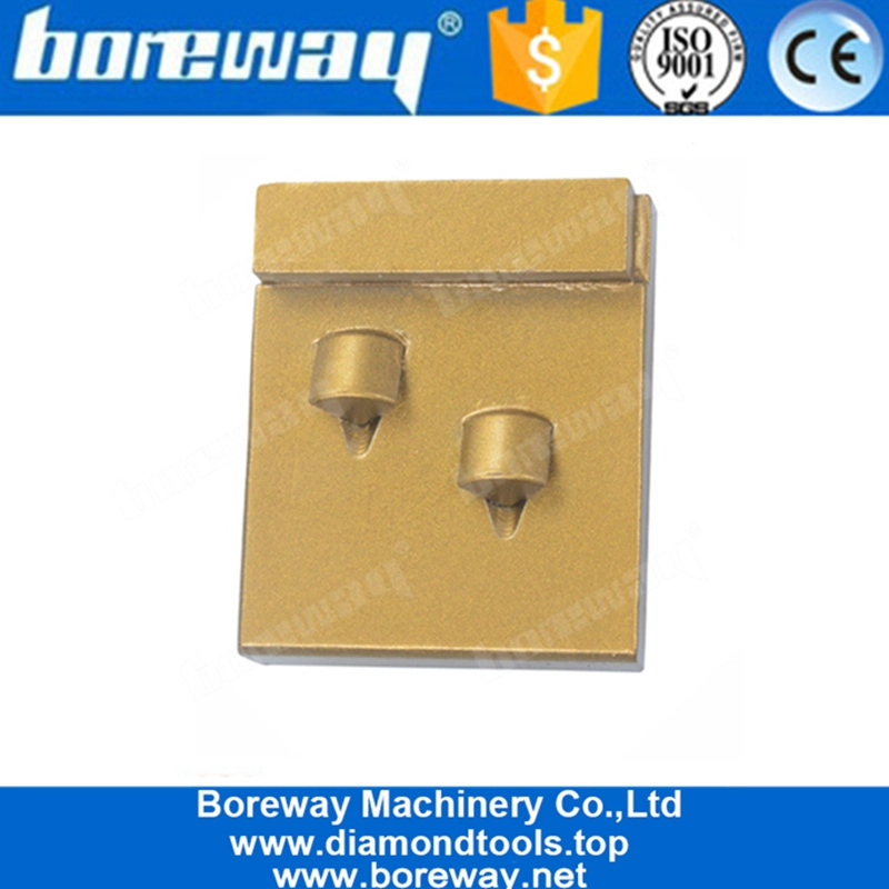 Deux PCD quart et souliers de meulage de diamant de serrure de Redi de segment pour l'enlèvement de revêtement de colle époxyde