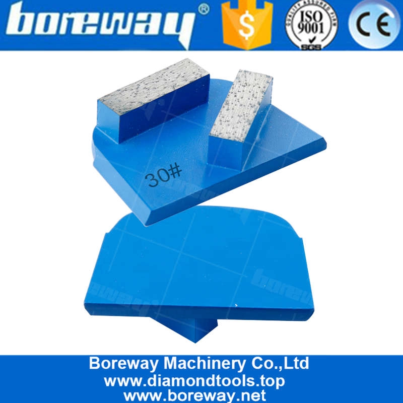 Two Rectangle Metal Bond Shoe Factory Products Blue Diamond Concrete Grinding Disc For Lavina Floor Grinding Machine
