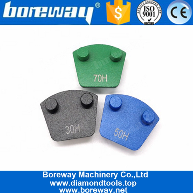 Two Rhombus Segments Double Pins Quick Lock Grinding Shoes For Concrete Floor Renovation