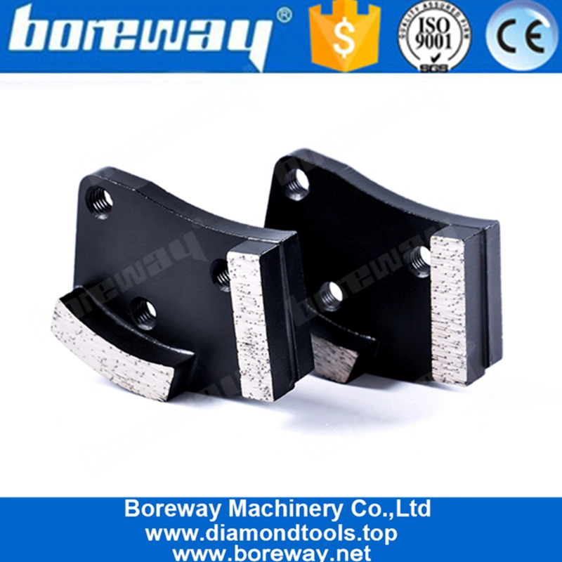Two Segments Super Quality Trapezoid Diamond Abrasive Tools With 3 holes M6 Thread