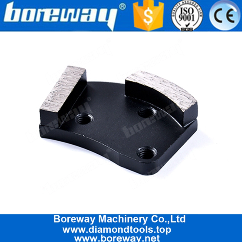 Two Segments Super Quality Trapezoid Diamond Abrasive Tools With 3 holes M6 Thread