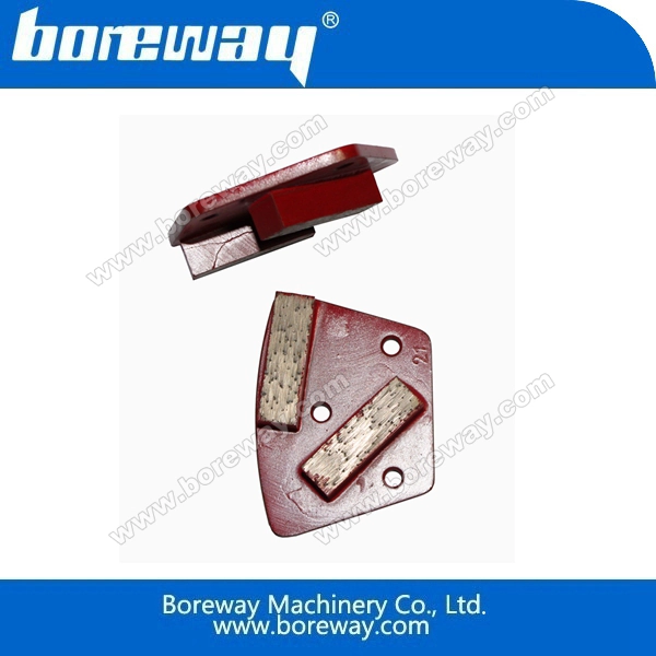 Two segments diamond grinding block with redi lock