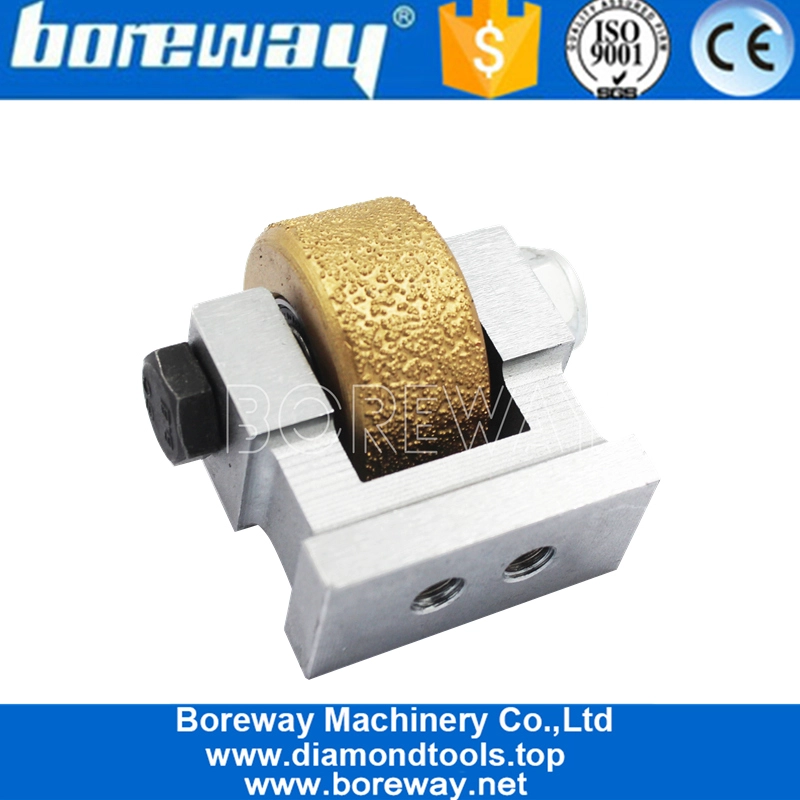 Vakuumgelötete Bush-Hammerrolle mit U-Unterstützung für Stein