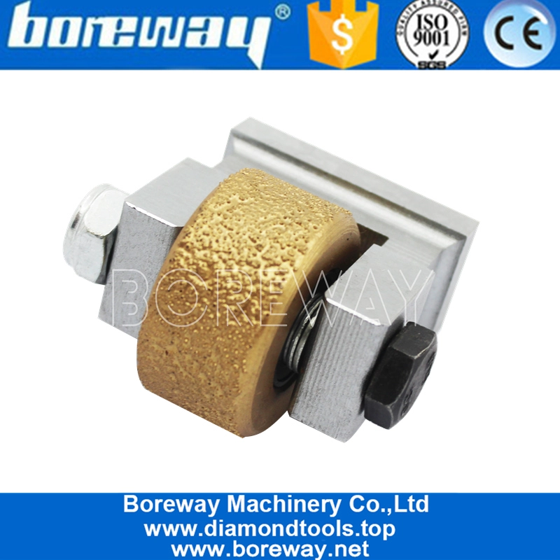 Vakuumgelötete Bush-Hammerrolle mit U-Unterstützung für Stein