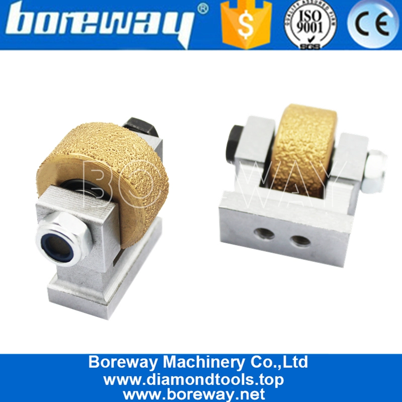 Vakuumgelötete Bush-Hammerrolle mit U-Unterstützung für Stein