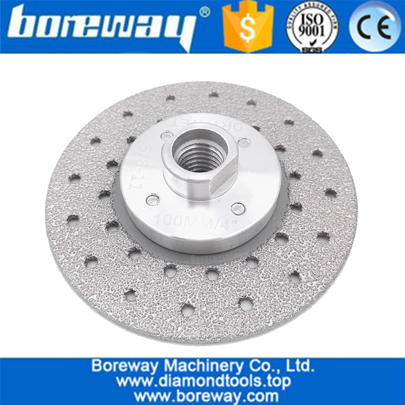 Vacuum Brazed Diamond Cutting Grinding Disc with 5/8-11 flange Double Sided Grinding concrete stone grinding wheel china supplier
