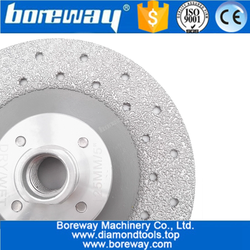 Vacuum Brazed Diamond Cutting Grinding Disc with 5/8-11 flange Double Sided Grinding concrete stone grinding wheel china supplier