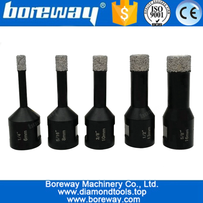 真空ろう付けダイヤモンドコアドリルビットドライドリルビットで5 / 8-11接続磁器タイル花崗岩大理石ストーン石積み穴のこ