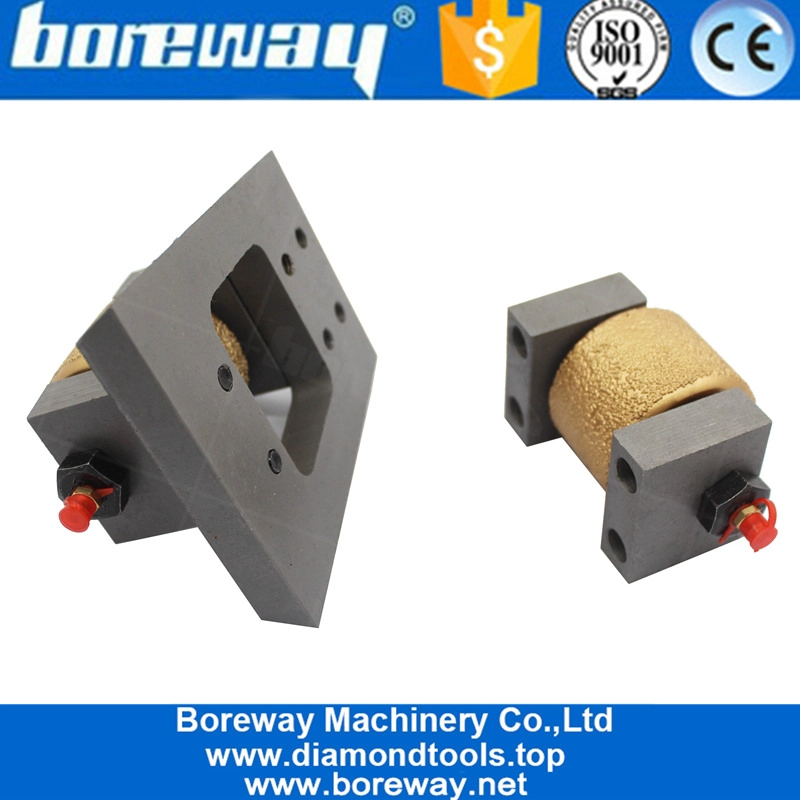 Vakuumgelötete Frankfurter Bush-Hammerschleifwalze für Betonoberfläche