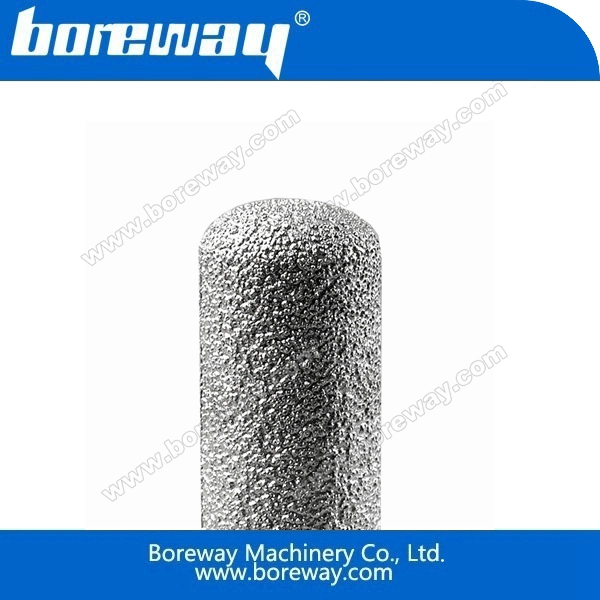 Vacuum brazed finger bit for marble