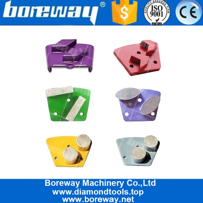 グラインダー床面用HTC台形パッドのコンクリート溶接用湿式乾式楕円形シャープセグメント