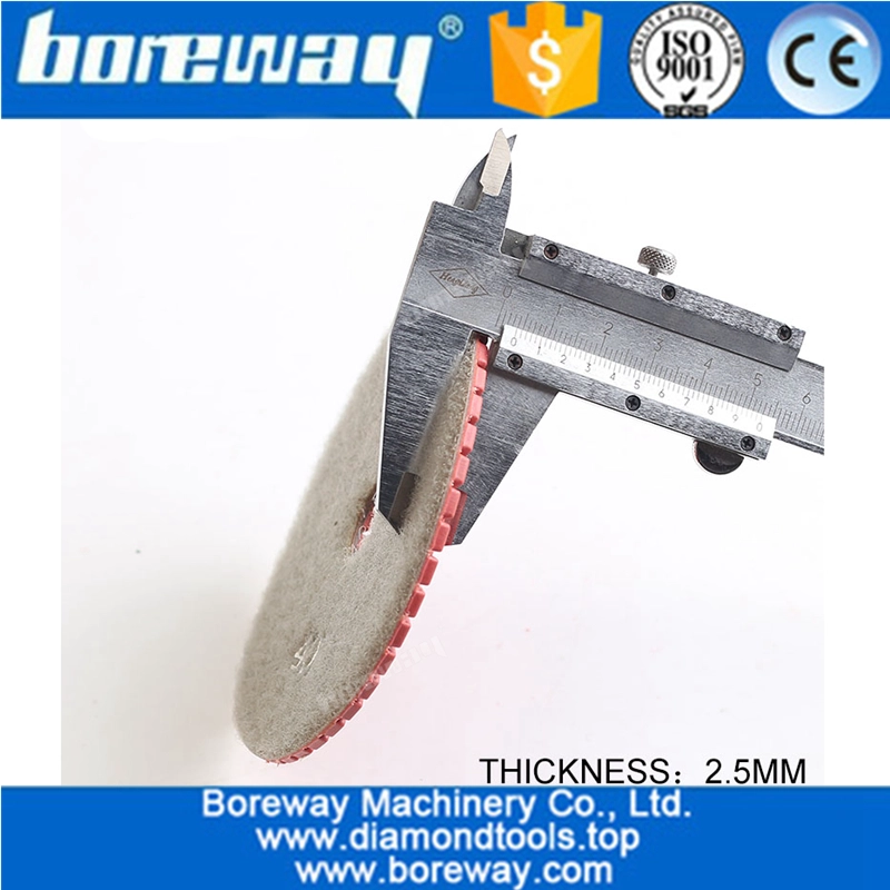 ग्रेनाइट संगमरमर क्वार्ट्ज के लिए गीले उपयोग 4 इंच 100 मिमी हीरा पॉलिशिंग पैड