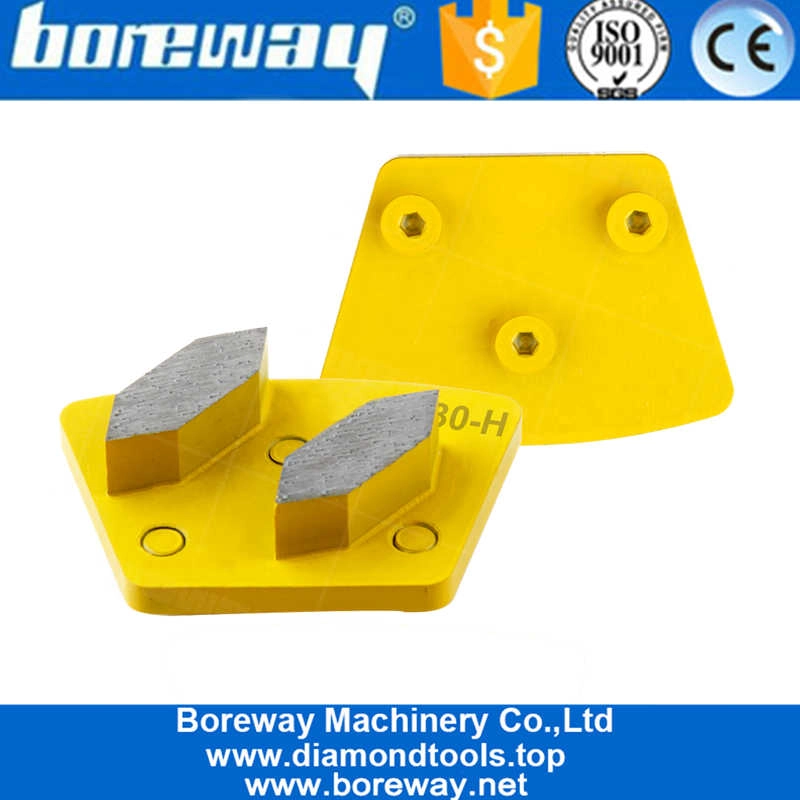 Wholesale Trapezoid 13mm Segment Height Diamond Grinding Pads Abrasive Tools For Sase Floor Machine With 3 Connection Ports