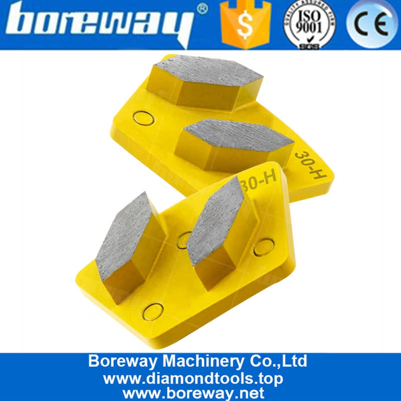 Wholesale Trapezoid 13mm Segment Height Diamond Grinding Pads Abrasive Tools For Sase Floor Machine With 3 Connection Ports