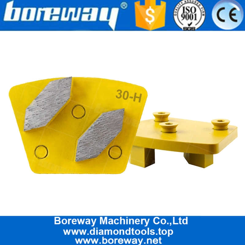 Wholesale Trapezoid 13mm Segment Height Diamond Grinding Pads Abrasive Tools For Sase Floor Machine With 3 Connection Ports