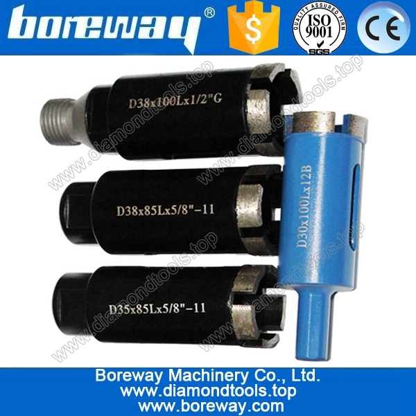 core bit sizes, diamond drillbit, diamond tip core drill bit,