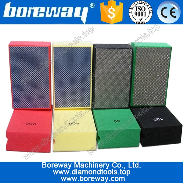 diamante levigatura pad blocco di mano, sabbiatura concreto a mano,