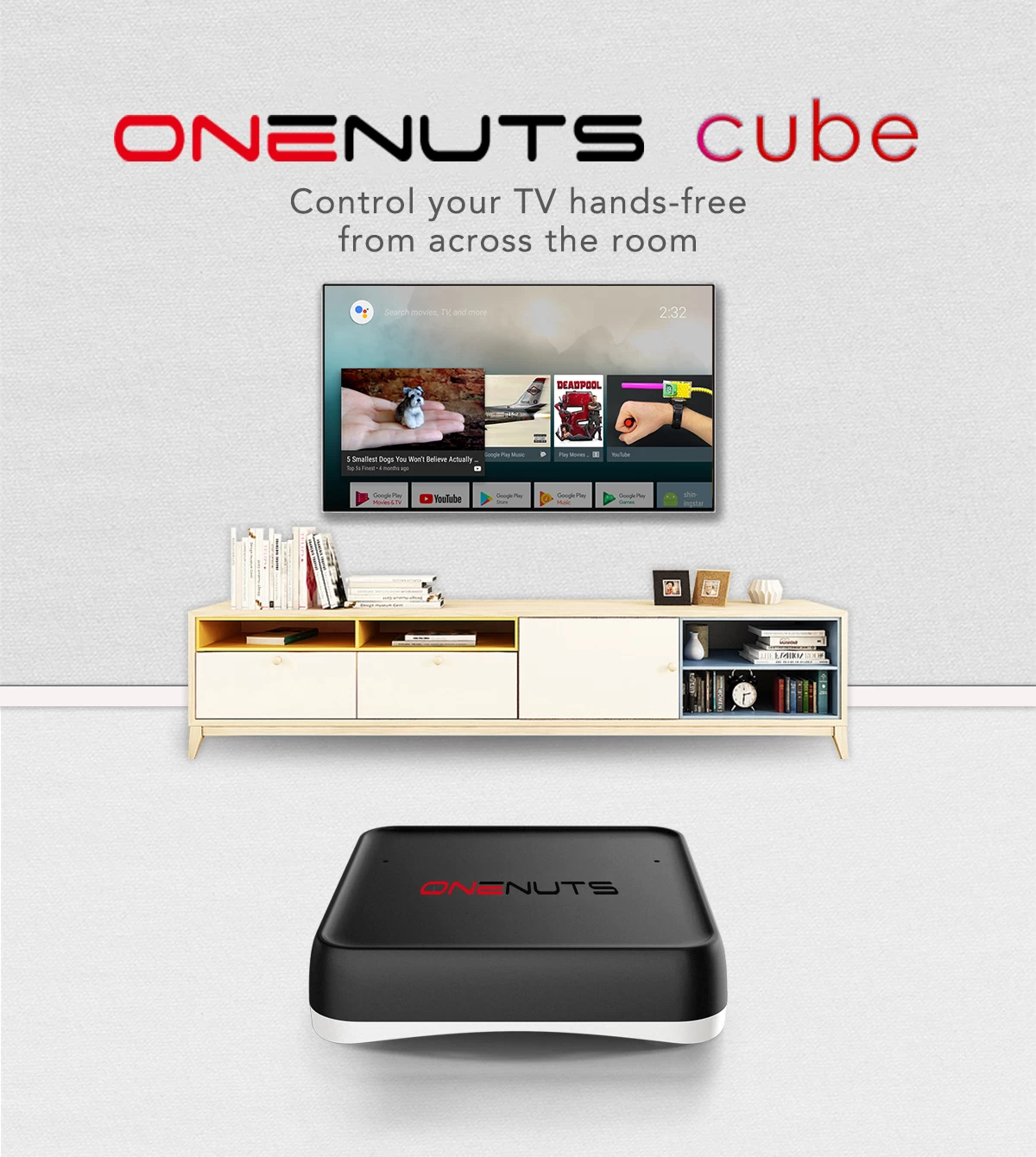 Android TV Box built in 2W Speaker Support Voice Control TV Hands-free from the across the room