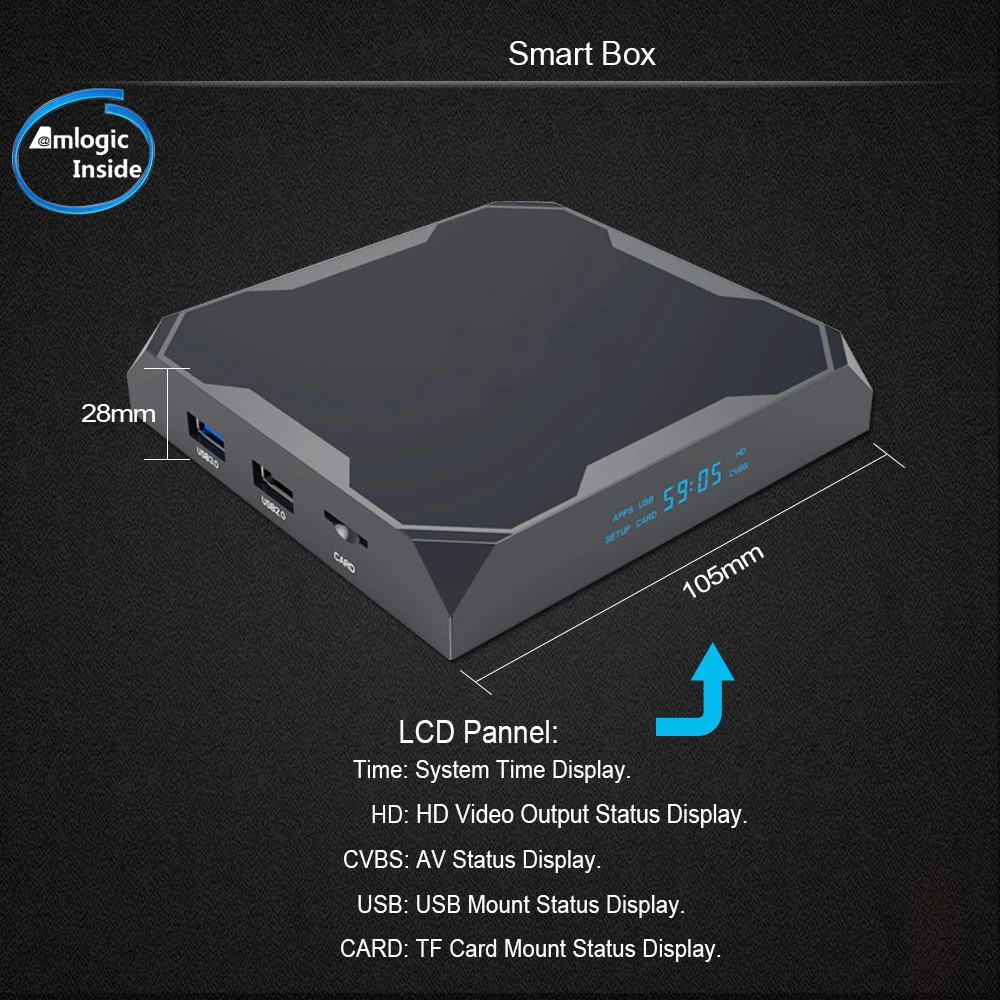 Onenuts Amlogic S905X2 14nm Chipset 4K Ultra HD USB3.0 Android Set-Top Box