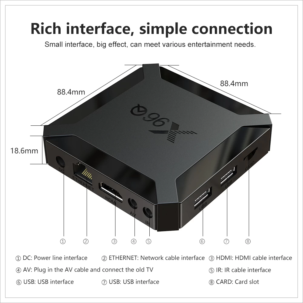 Android 10 Allwinner Quad Core H313 Multi-Core G31 GPU X96Q TV Box