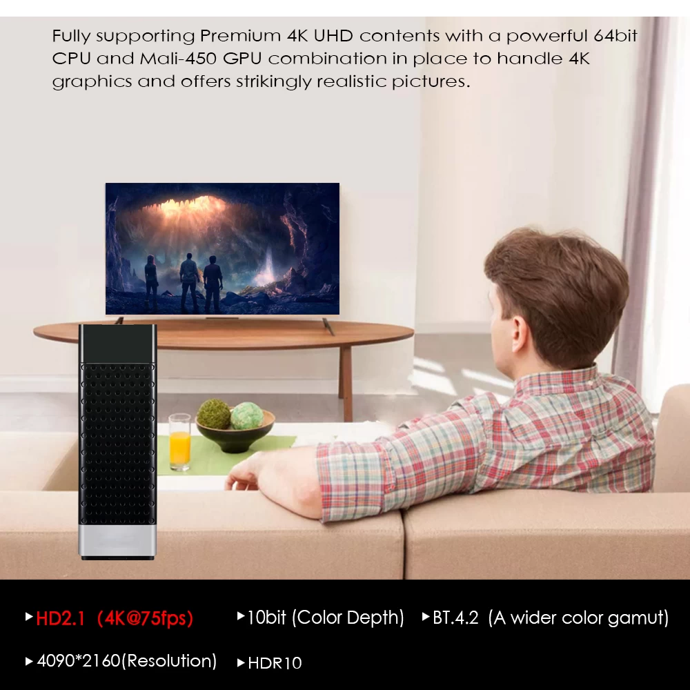 Amlogic S905Y2 Quad Core DDR4 RAM Android 8.1 Double WiFi 4K FHD UHD Smart TV Box