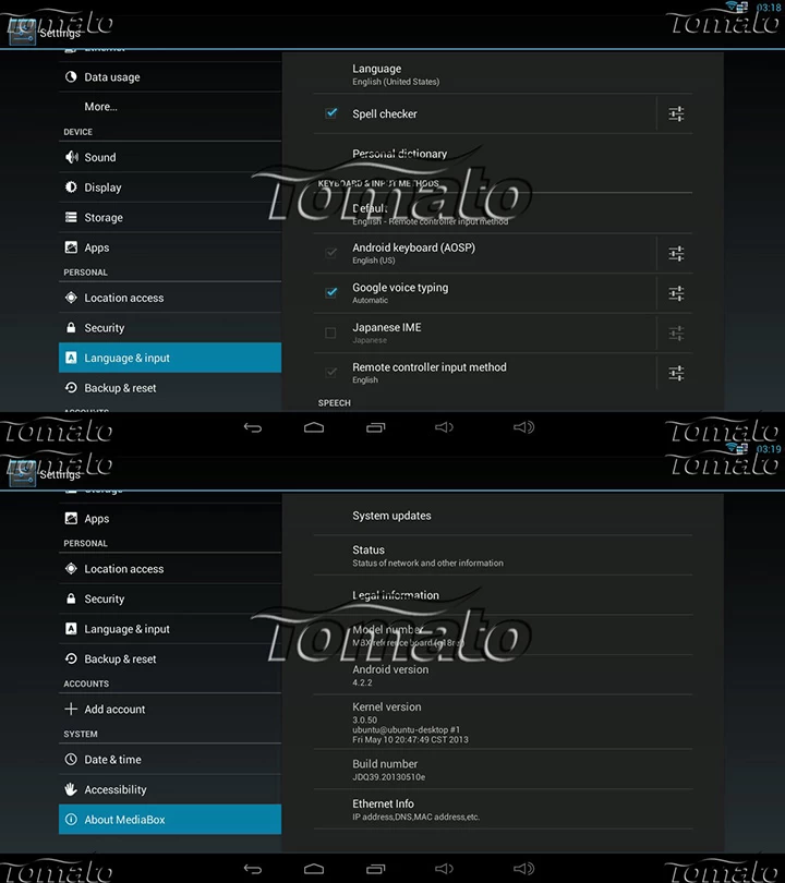 Full HD Media Player XBMC android 4.2 tv box jailbreak box MX