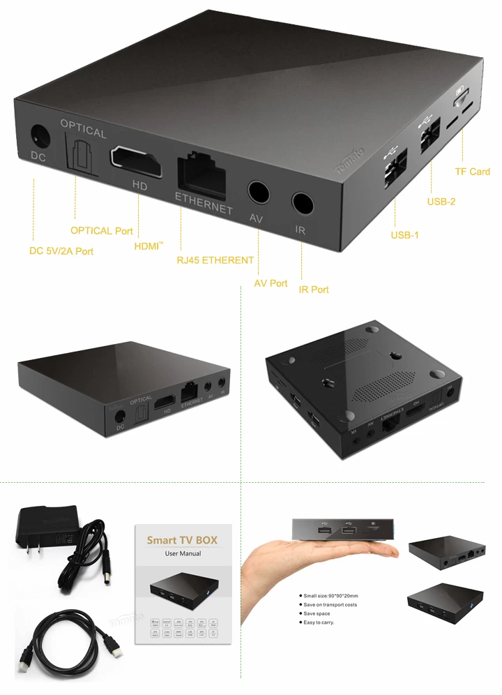 1080P Streaming Media Player Amlogic S905X Android TV Box